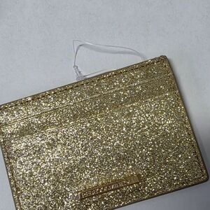 Rebecca Minkoff Gold Glitter Card Holder